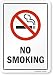 SmartSign Plastic Sign, Legend "No Smoking" with Graphic, 10" high x 7" wide, Black/Red on White