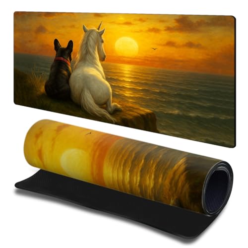 Tapis de souris XXL bouledogue français 60x30cm Head Case Designs pour bureau et PC