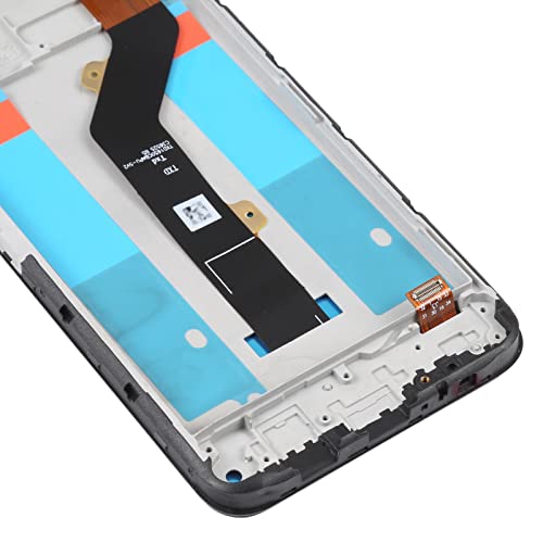 Écran LCD Tecno Spark 7 complet avec vitre tactile et châssis assemblé noir