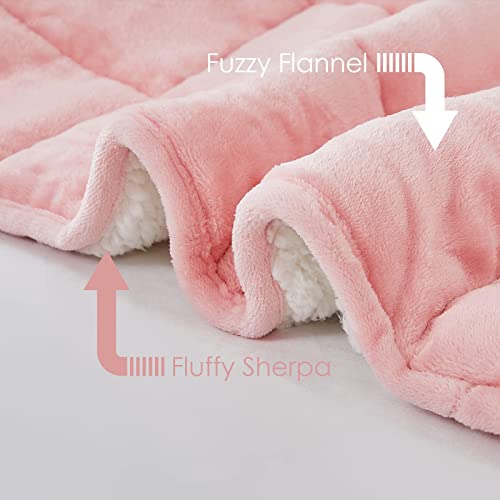Image of yescool Weighted Blanket for Adults (15 lbs, 48 inch x 72 inch, Hot Pink) Heavy Blanket for Sleeping Perfect for 140-160 lbs, Twin Size Breathable Blanket with Premium Glass Bead, Machine Washable