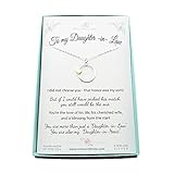 Circle Charm Necklace in Sterling Silver with a Bronze Heart on an 18 Inch Sterling Silver Cable Chain. Gift for Daughter-in-Law, Gift From Mother In Law