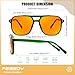 FEISEDY Amber Blue Light Glasses for Computer Gaming Anti Eyestrain Sleep Glasses G2835 Green Transparent