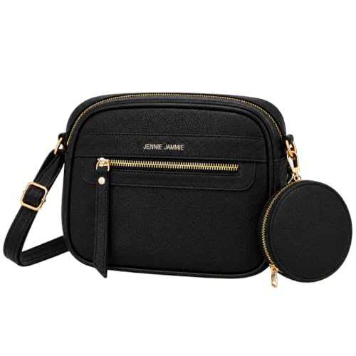 Bolsa Feminina Pequena Baú Tiracolo Transversal Crossbody em Couro Sintético com Alça Ajustável – Bolsa Compacta e Elegante para Trabalho, Passeio e Dia a Dia (Preto)