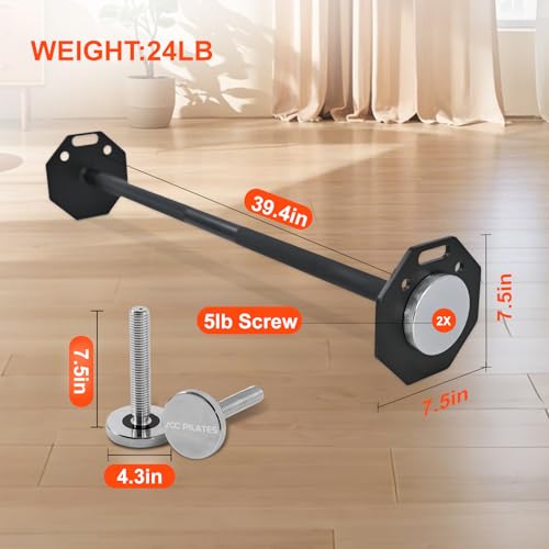 Image of Adjustable Barbell Set with 5LB Bolts, Supports up to 240LB Ideal for Home Gyms