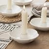 Portavelas de cerámica para velas cónicas, base redonda pulida de 4.72 pulgadas, ideal para incienso o palo santo, crea un ambiente tranquilo para cenas, meditación o decoración de temporada 2