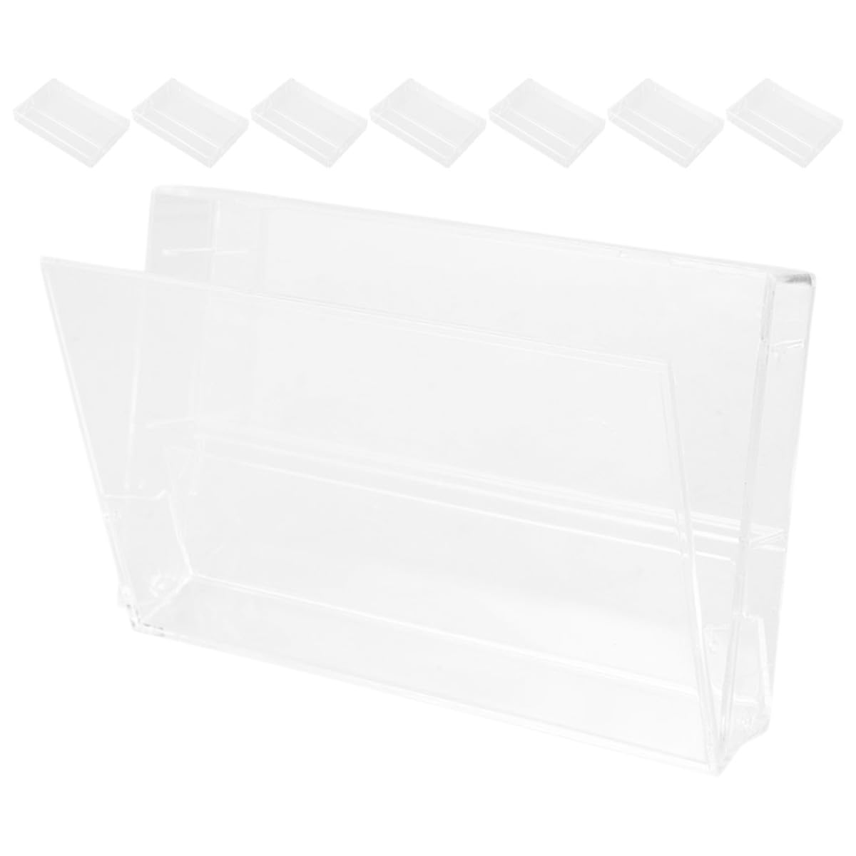 Caja para guardar casetes y proteger cintas de audio del polvo juego de 8 fundas con índice