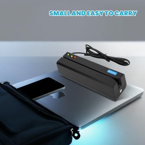 Leapiture MSR605X Magnetstreifenleser, Magnetkartenleser, Magnetstreifenschreiber, LED-Anzeige, Magnetstreifenschreiber, 3 Spuren