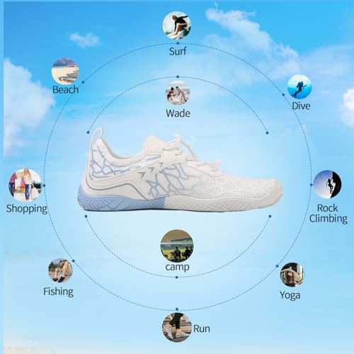 Image of Hike Barefoot Shoes for Womens Men Footwear,Pro Healthy&Non-Slip Water Shoe for Women Men, Wide Toe Running Shoes Boots Sneakers Unisex Designed for Walking,Running&Swimming Yoga, and Water Sports