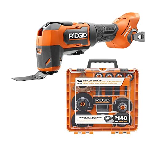 18V Brushless Cordless Oscillating Multi-Tool (Tool Only) and 14-Piece Oscillating Blade Set