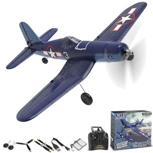 volantexrc RC Plane for Beginners, 4CH WWII RC Airplane F4U Corsair with Aileron, 2.4Ghz Remote Control Plane with Xpilot Self Righting & One Key Aerobatic & Upgraded Canopy (761-8V2 RTF)