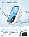 Lamicall Shower Phone Holder with Speaker Holes, IPX6 Waterproof Clear Sound & 480° Rotation Shower Case Accessories, Waterproof Bathroom Wall Mount for iPhone 17 16 Pro Max Air, S25 Ultra, 4-7