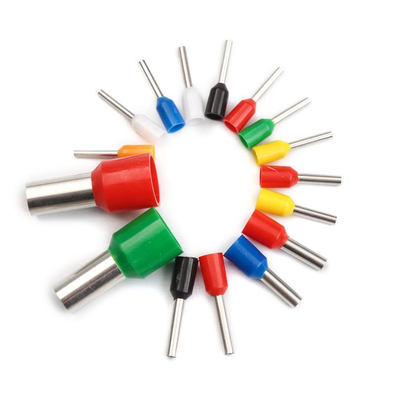 2120Pcs Copper Electric Wire Crimp Connectors Set Insulated Bootlace Cooper Ferrules Kit Cord Pin End Terminals for 22-5AWG
