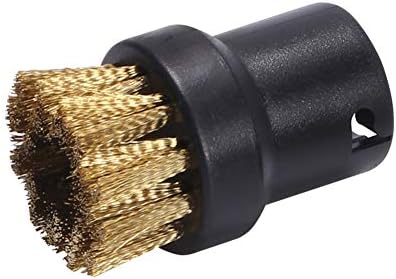 HONUTIGE 8pcs Nylon + Brass Wire Brush Nozzle for Kärcher Steam Cleaners, Nylon + Brass Wire Brush Tool Nozzles Replacement Spare parts Steamer