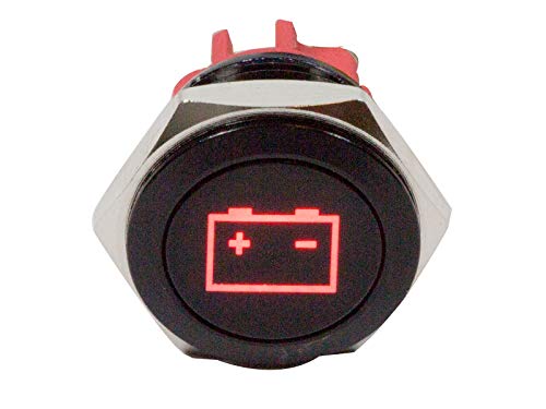 Alpinetech PLB16MS 16mm 5/8" 12V LED Metal Signal Indicator