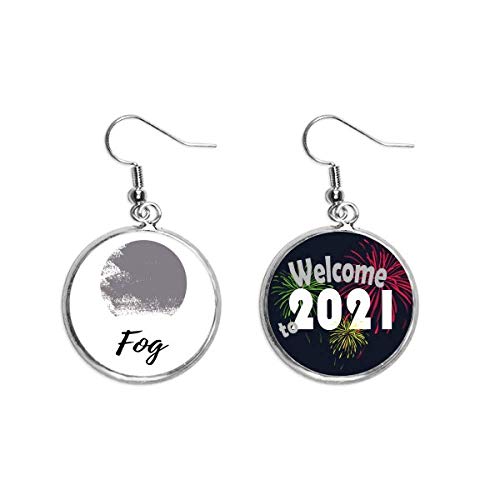 Pendientes de diseño artístico abstracto Mark en color plata talla M