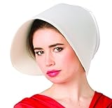 Rasta Imposta Handmaid's White Bonnet with Wide Brim, Adult Size