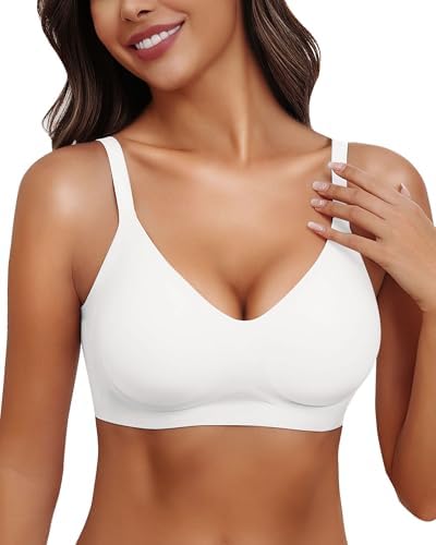 Womens Wireless Bras Seamless Comfortable Push Up No Underwire Bralette Supportive Full Coverage Everyday Bra