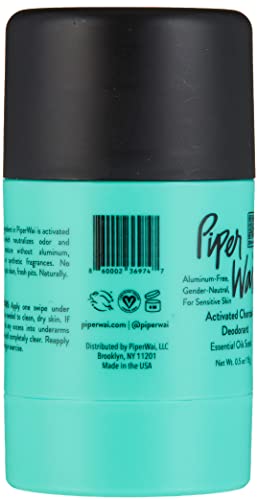 Piperwai Natural Mini Deodorant W/Activated Charcoal | 24-Hour Sweat Protection, Vegan thumb #4