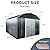 HXUHUWS 10 ft x 12 ft Outdoor Metal Storage Shed with Arch Roof - Lockable Doors for Safety, for Garden and Patio, Black