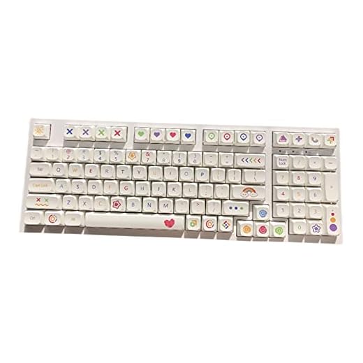 Tangentbord, 138 Keys/Set Pencil Key Caps PBT 5 Sidor Dye Subbed KeyCap Mekanisk Tangentbord Profil Gratis Keycaps Puller För PC-spel tangentbord (Color : Key caps only)