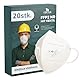 FFP2 NR Maske mit Ventil || Einzeln Verpackt || Ergonomische Passform || Staubschutzmaske für Arbeit, Bau & DIY (20)