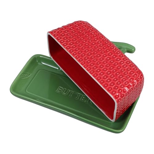 FELTECHELECTR Mantequera de Cerámica con Tapa Elegante para Almacenar Mantequilla y Queso Diseño Sofisticado para Hogar y Restaurante Conserva Frescura y Sabor Fácil de Usar y Limpiar