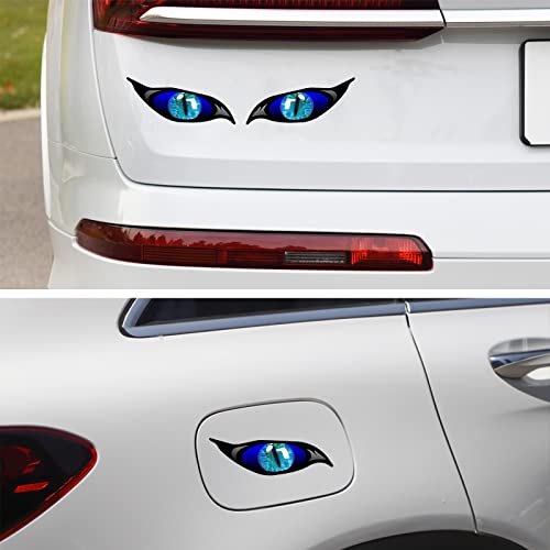 Sunjika Car Vinyl Sticker Funny Decals Blue Eyes Pattern For Rearview Mirror Car Door Side Hood Windshield Bumper Stickers Graphic For Cars Sedan Trucks Motorcycle Suv (2Ps) #TOP3