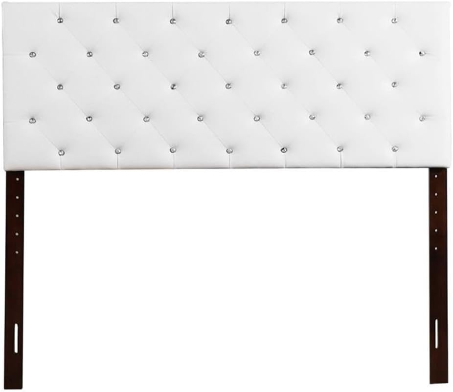 Glory Furniture Super Nova Faux Leather Upholstered Full Headboard in White