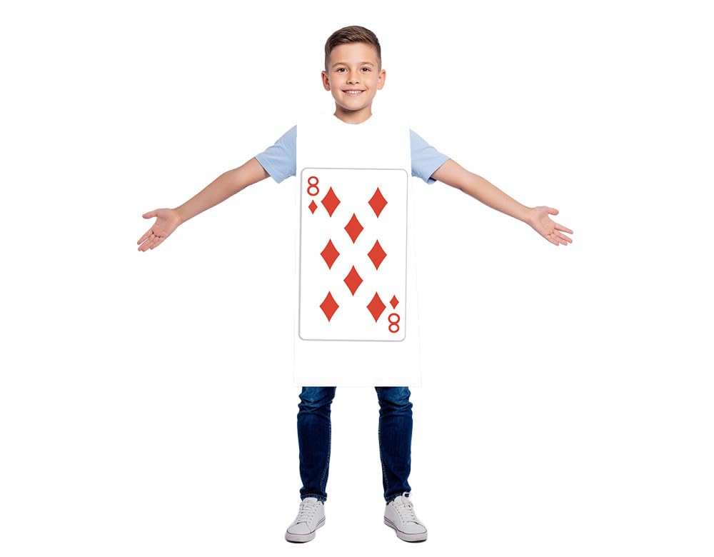 TABARDO! Playing Card Costume for Kids and Toddlers, Fancy Dress Outfit (Medium, 8 Of Diamonds)