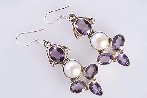 Boucles d'oreilles améthyste en argent 925, le cadeau d'anniversaire idéal - 5