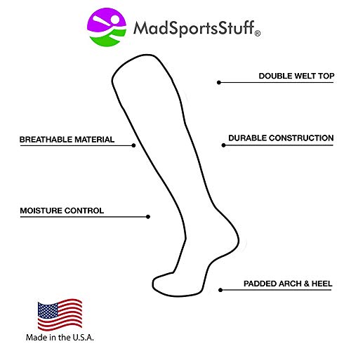 Madsportsstuff Shooting Stars Over The Calf Socks (Multi-Neon/Black, Small) #TOP2
