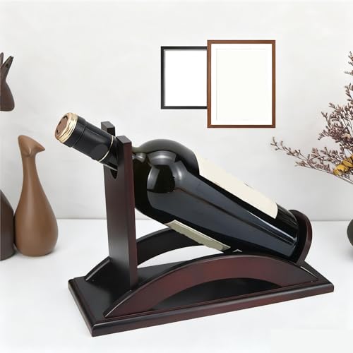 Soporte para botellas de vino de madera 30 x 8 x 20.5 cm miniatura 4
