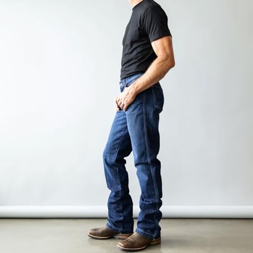 Kimes Ranch Men's Dillon Mid-Low Rise Relaxed Upper Thigh Wide Bootcut Hand-Sanded Integrated Knife Pocket Jean3