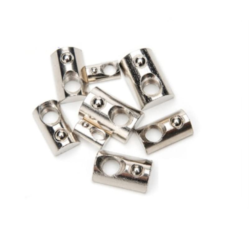 Tuerca de Mano Tuercas de Resorte en T enrollables, 20/50/100/500 Piezas, M3, M4, M5, M6, semicirculares, elásticas, para perfiles de Aluminio 2020, Ranura 6(500pcs,20-M3)