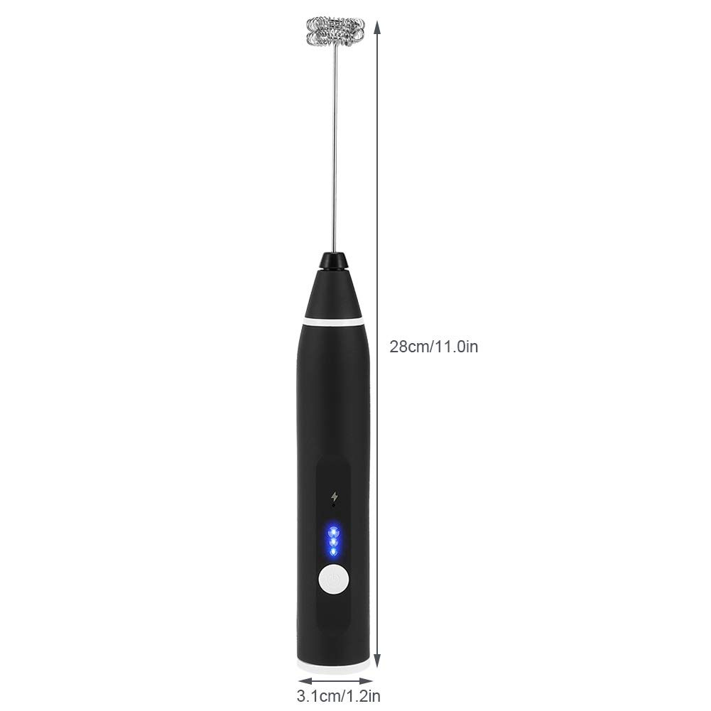 Frusta a mano regolabile a 3 velocità Frusta per latte elettrica leggera ricaricabile USB Frusta per caffè Frullino per uova