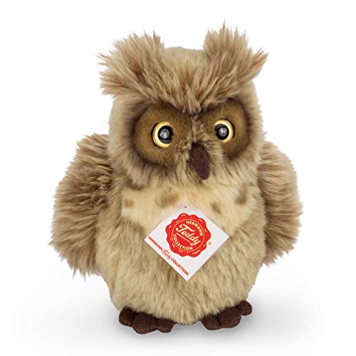 Teddy Hermann 94163 Hibou Gris-Brun, le cadeau de naissance écoresponsable idéal