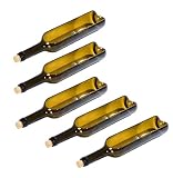 Wine Bottle Cutting pots, Succulent Planter,Flower Pot,Glass Candle Holder,Fruit Salad Tray Table Decoration Glass Art Crafts for Bar Cafe Restaurant(5PCS-Coffee)
