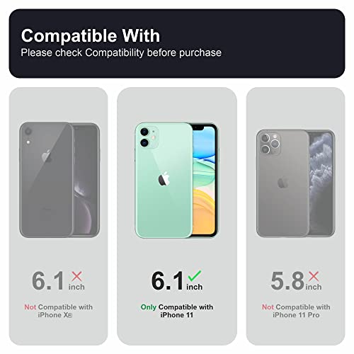 Image of Affix Ultra Clear Series PC and Soft TPU Back Cover Case Designed for iPhone 11 | 6.1 inch | Transparent