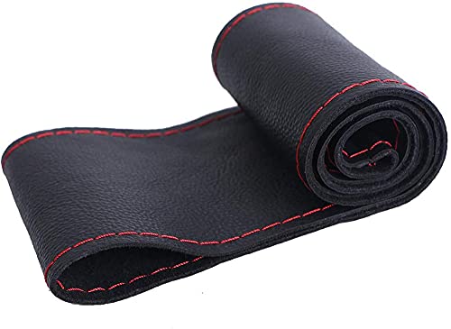 Braid On Steering Wheel Car Steering Wheel Cover with Needles and Thread Artificial Leather Diameter 38cm Steering Cover couvre