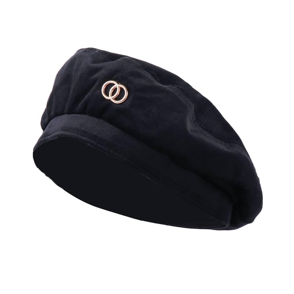 Vctitil Korean Hat Velvet Beret Sweet Beauty Octagonal Hat Autumn Full Set British Winter Artist Hat