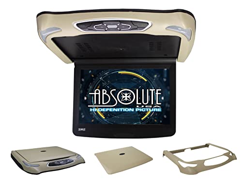 Bsolute Dfl14Hd Car Roof Mount Dvd Player Monitor 14 Inch Vehicle Flip Down Overhead Screen- Hdmi Sd Usb Card Input With Built-In Ir Transmitter For Wireless Ir Headphone #TOP2