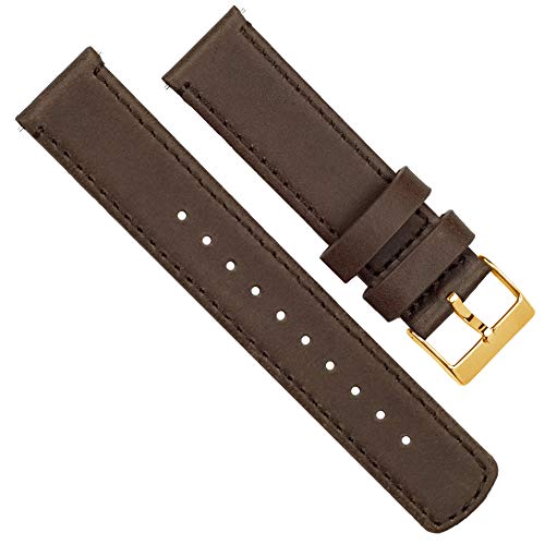 Image of BARTON WATCH BANDS - Top Grain Leather Watch Bands Compatible with Apple Watch Models - 1, 2, 3, 4, 5, 6, 7, 8, 9, 10, SE, Ultra & Ultra 2