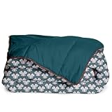 Bleu Calin Couette Imprimée Chaude Sully 140x200cm pour Lit 90x190 - Microfibre - Édredo...