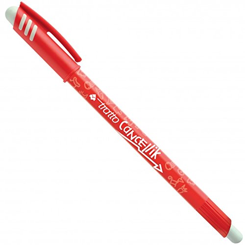 Stylo Tratto Cancellik rose pour effacer les fautes d'écriture sans abîmer le papier