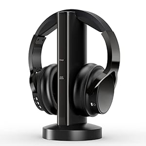 TV Funkkopfhörer , Over-Ear Kabellose Kopfhörer mit 2.4GHz Digitales Ladestation für Fernseher HiFi DVD, Sender mit…