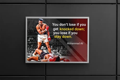 Muhammad Ali Poster Quote Boxing Black History Month Posters Sports Quotes Decorations Growth Mindset DÚcor Learning Classroom Teachers Decoration Educational Teaching Supplies Black Wall Art P044