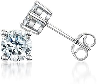 5mm Sterling Silver Stud Earring 925 Handset with Cubic Zirconia Stone