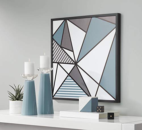 Color + Plus Meghan Smoky Blue Glass Pillar Candle Holders Set Of 2 #TOP2