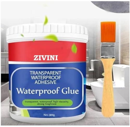 Image of Crack Seal Glue 300gm with Brush Transparent Waterproof Glue for Roof Leakage Crack Seal Agent Roof Water Leakage Solution (1)