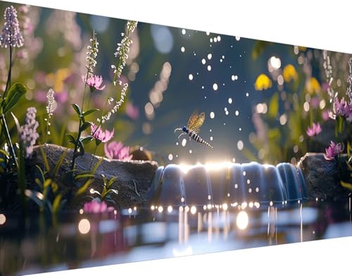 Broderie diamant cascade 5D et fleurs en kit complet de qualité supérieure pour home decor